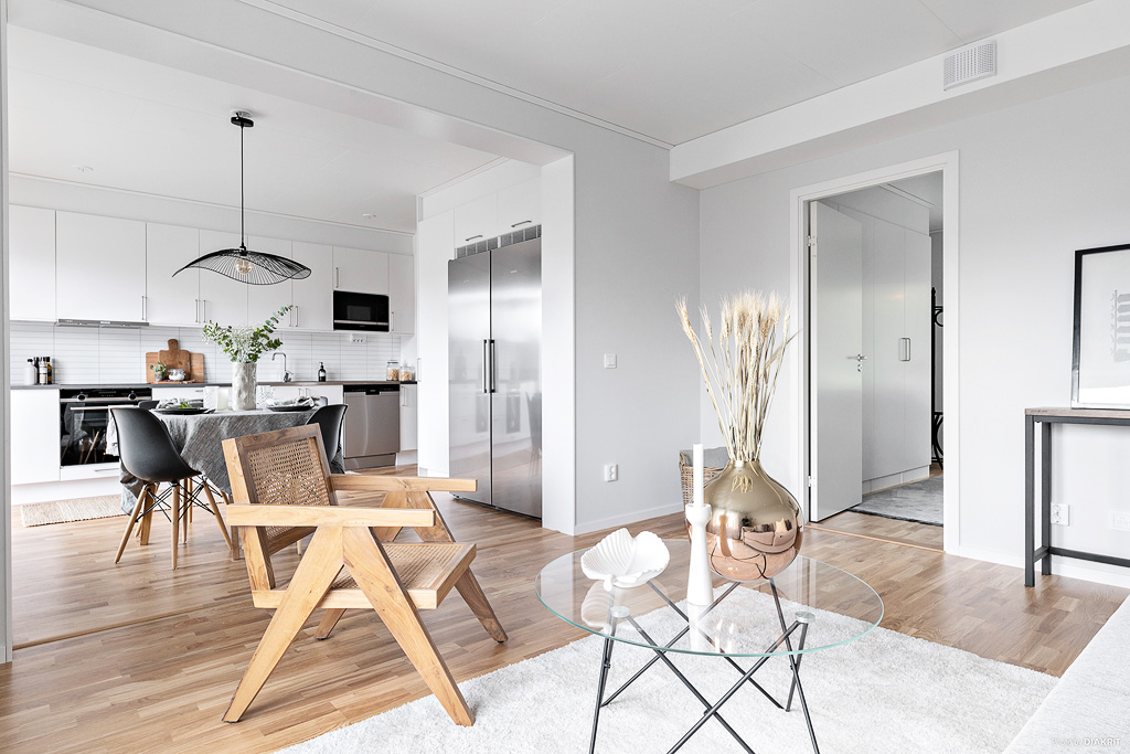 En modern lägenhet med ett möblerbart kök som är tillgänglig för uthyrning i Göteborg.