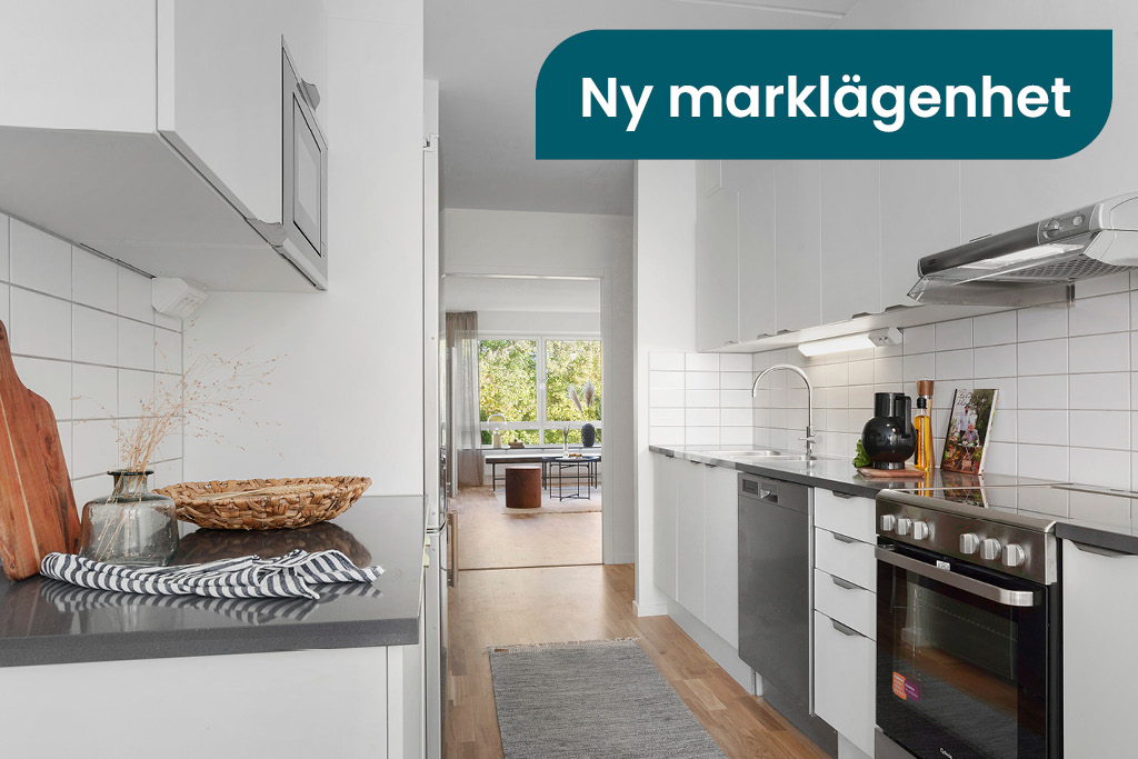 Ett nybyggd och modern lägenhet med ett topputrustat kök som är tillgänglig för uthyrning i Norrköping.