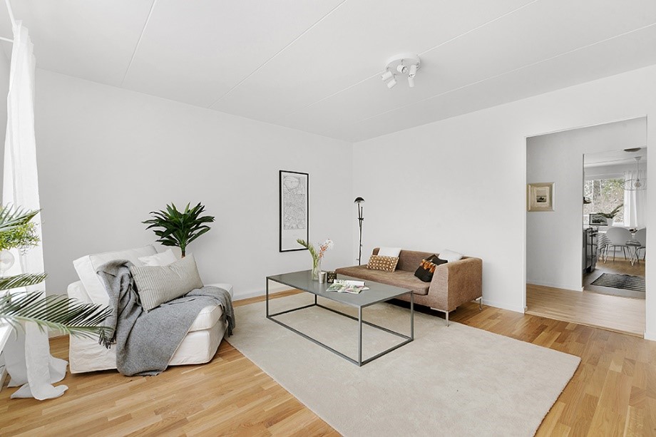 Ett sovrum tillhörande modern lägenhet som är tillgänglig för uthyrning i Tranås.