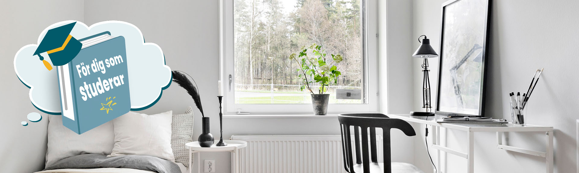 Möblerad studentlägenhet i Karlskrona